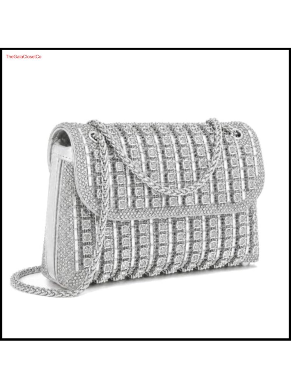 Rhinestone Clutch Sparkling Evening Bag Detachable Chain Wedding Prom